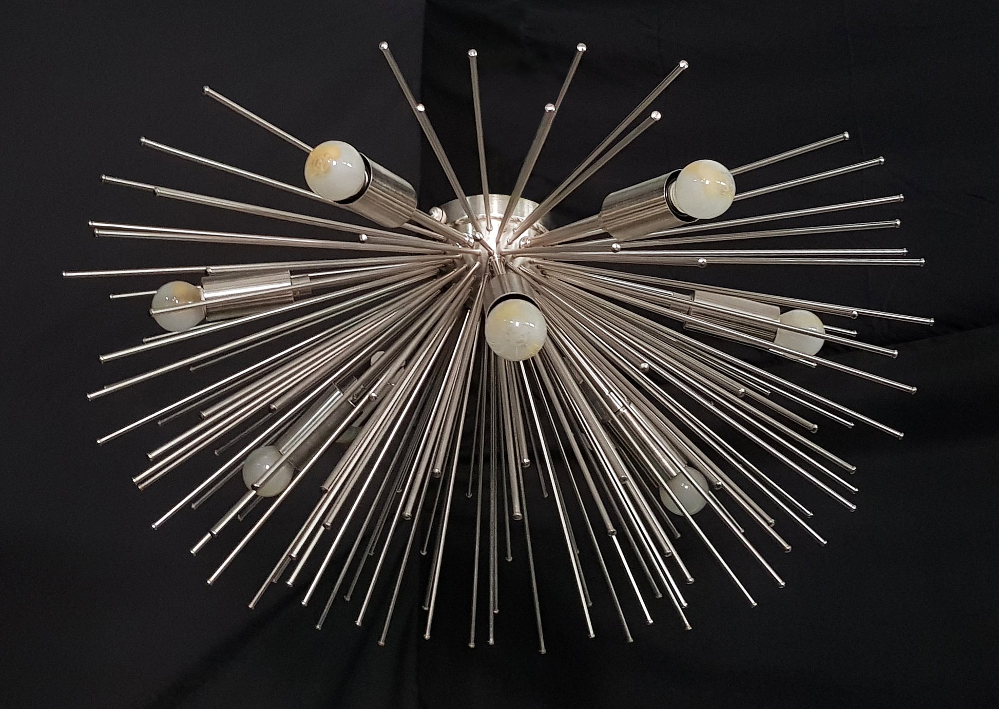 9 Lights Brass Urchin Chandelier 29" Wide - 32134