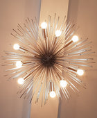 9 Lights Brass Urchin Chandelier 29