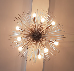 9 Lights Brass Urchin Chandelier 29