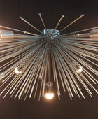 9 Lights Brass Urchin Chandelier 35