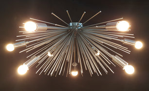 9 Lights Brass Urchin Chandelier 35