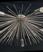 9 Lights Brass Urchin Chandelier 35