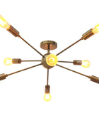 8 Arms Brass Sputnik Chandelier - 32142