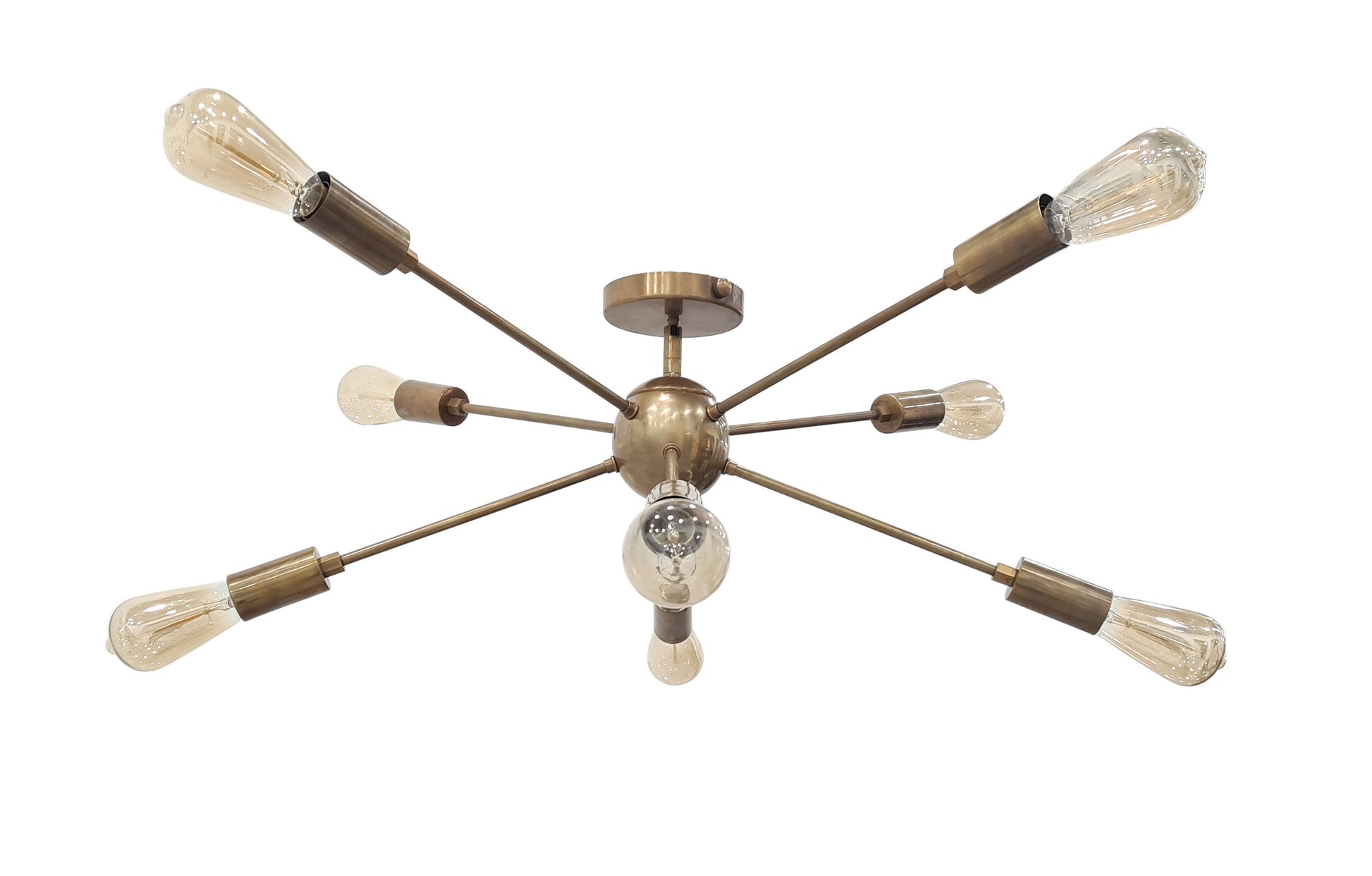 8 Arms Brass Sputnik Chandelier - 32142