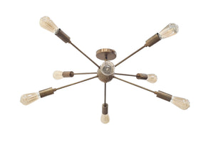 8 Arms Brass Sputnik Chandelier - 32142