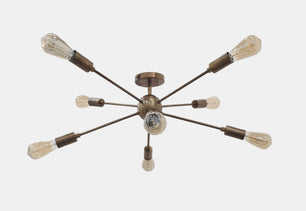 8 Arms Brass Sputnik Chandelier - 32142