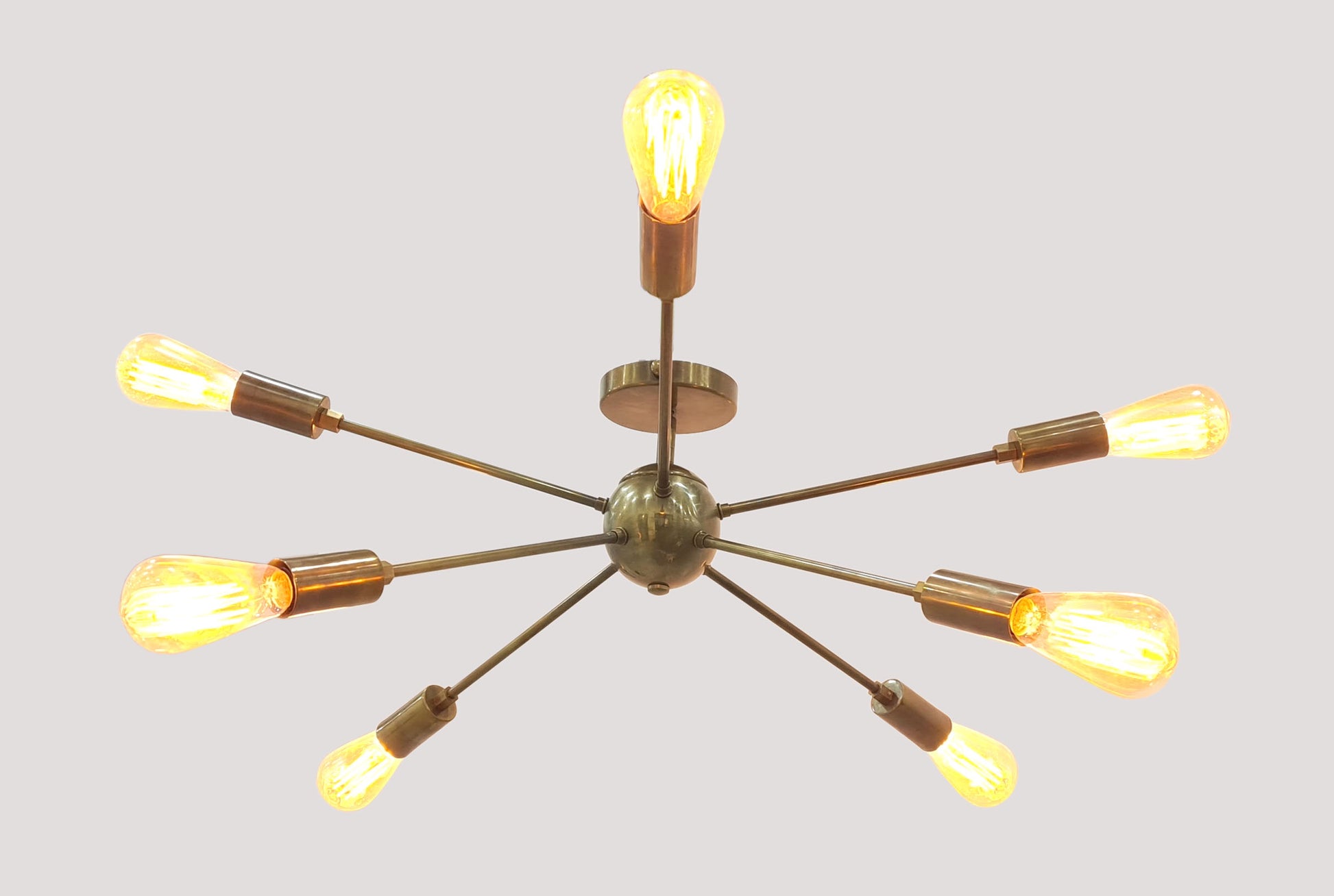 8 Arms Brass Sputnik Chandelier - 32142