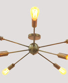 8 Arms Brass Sputnik Chandelier - 32142