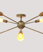 8 Arms Brass Sputnik Chandelier - 32142