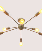 8 Arms Brass Sputnik Chandelier - 32142