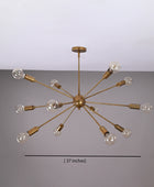 12 Arms Brass Sputnik Chandelier 37