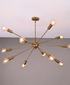 12 Arms Brass Sputnik Chandelier 37