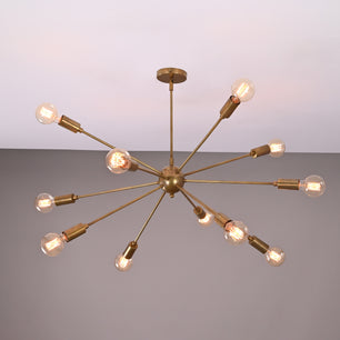 12 Arms Brass Sputnik Chandelier 37