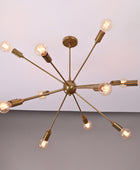 12 Arms Brass Sputnik Chandelier 37