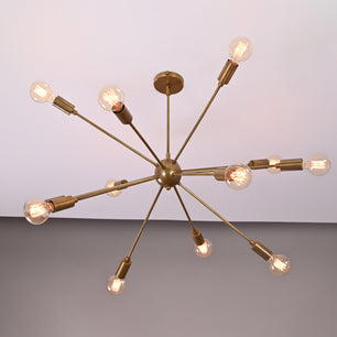 12 Arms Brass Sputnik Chandelier 37