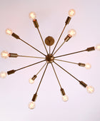 12 Arms Brass Sputnik Chandelier 37