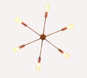 6 Arms Brass Sputnik Chandelier - 32144