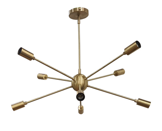 8 Arms Brass Sputnik Chandelier - 32149