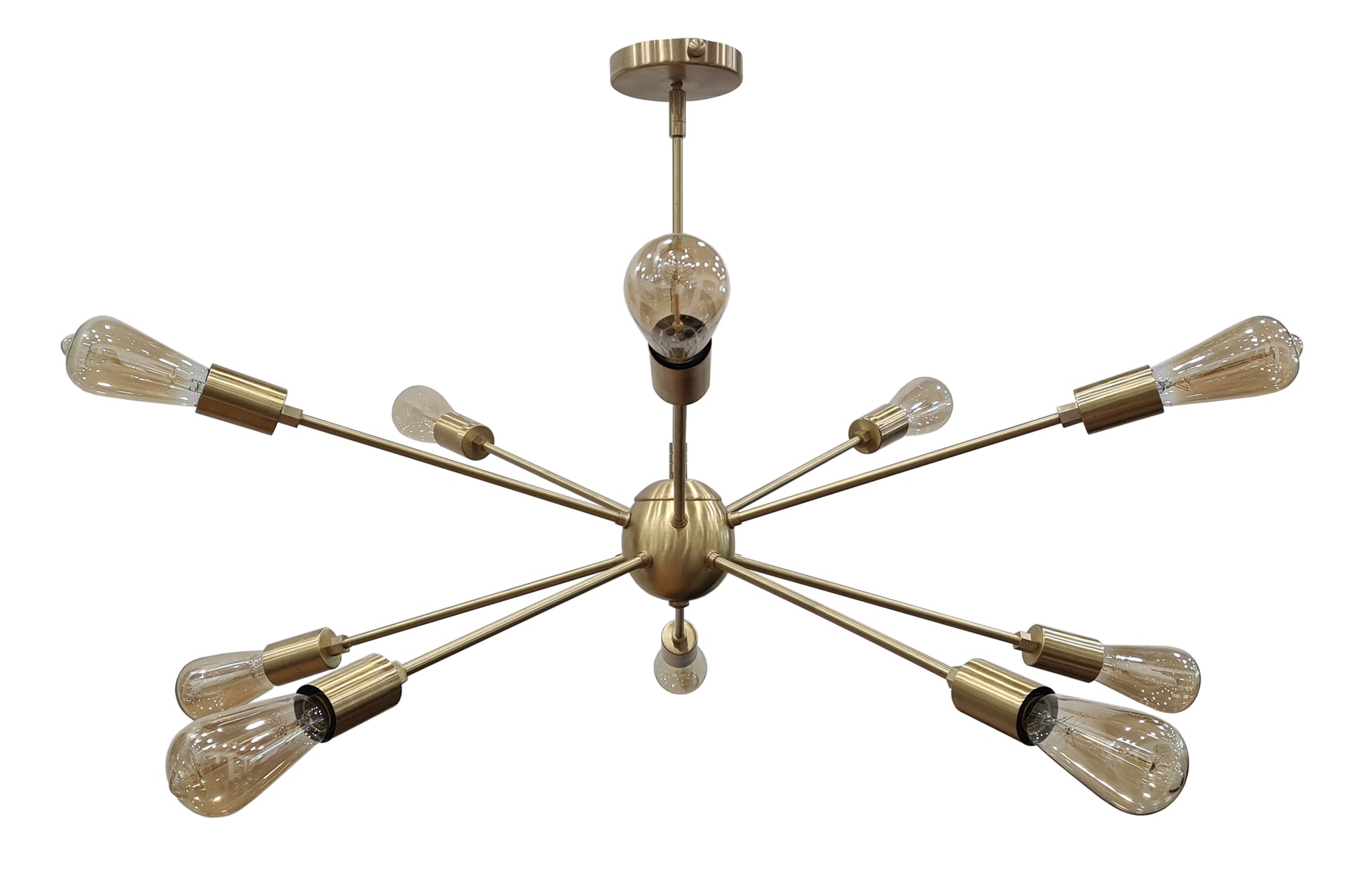 10 Arms Brass Sputnik Chandelier - 32150