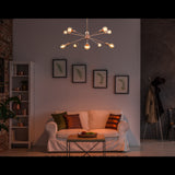 Elegant 8-Light Chrome Sputnik Chandelier – Glam Ceiling Fixture with Crystal Accents - 32158