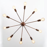 Elegant 8-Light Chrome Sputnik Chandelier – Glam Ceiling Fixture with Crystal Accents - 32158