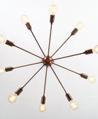 10 Arms Brass Sputnik Chandelier 33