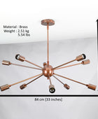 10 Arms Brass Sputnik Chandelier 33