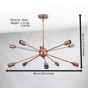 10 Arms Brass Sputnik Chandelier 33