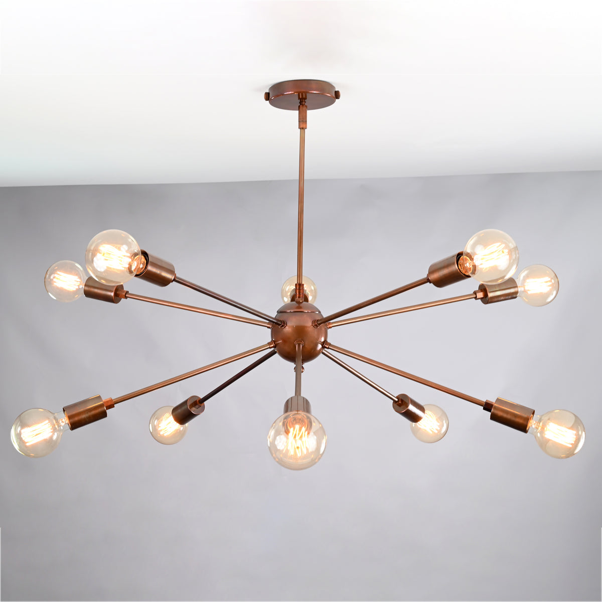 Elegant 8-Light Chrome Sputnik Chandelier – Glam Ceiling Fixture with Crystal Accents - 32158