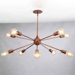 10 Arms Brass Sputnik Chandelier 33