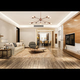 Elegant 8-Light Chrome Sputnik Chandelier – Glam Ceiling Fixture with Crystal Accents - 32158