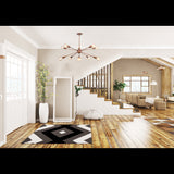 Elegant 8-Light Chrome Sputnik Chandelier – Glam Ceiling Fixture with Crystal Accents - 32158