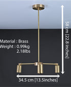 3 Arms Brass Pendant Light 13