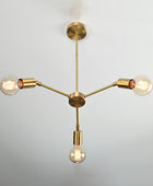 3 Arms Brass Pendant Light 13