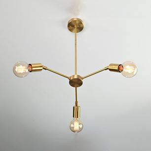 3 Arms Brass Pendant Light 13