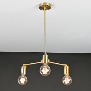 3 Arms Brass Pendant Light 13