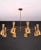 8 Arms Diabolo Style Brass Chandelier 43