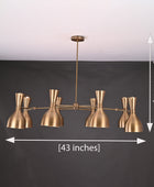 8 Arms Diabolo Style Brass Chandelier 43