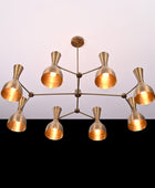 8 Arms Diabolo Style Brass Chandelier 43