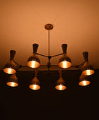 8 Arms Diabolo Style Brass Chandelier 43