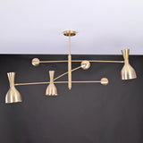 Handcrafted Diabolo Style Brass Chandelier – Modern Two-Way Light Fixture | Customizable |  - 32237