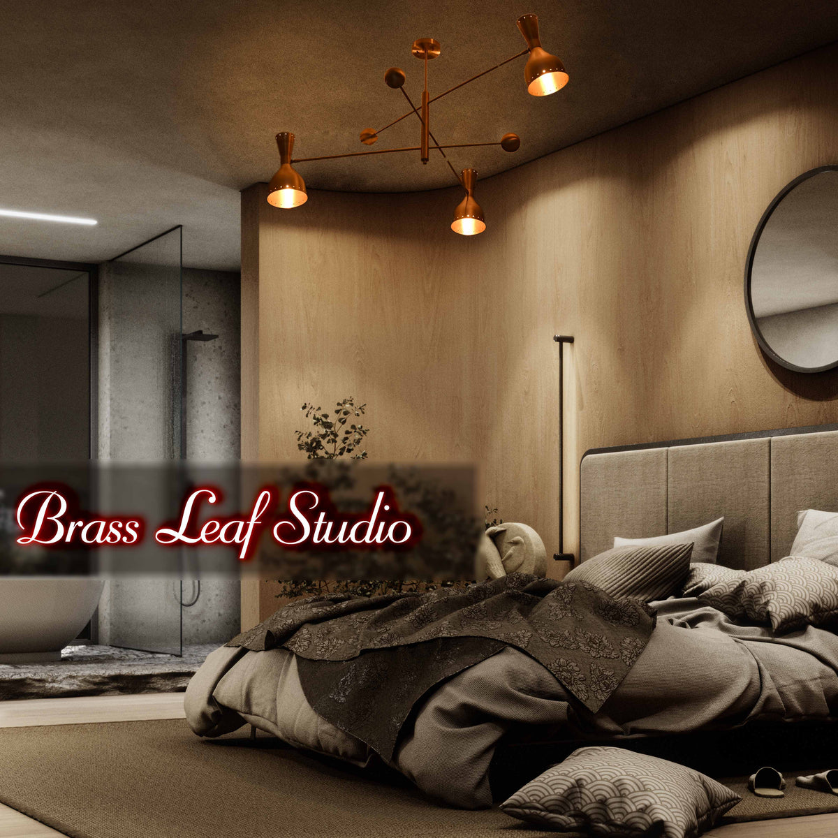 Handcrafted Diabolo Style Brass Chandelier – Modern Two-Way Light Fixture | Customizable |  - 32237