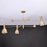 Handcrafted Diabolo Style Brass Chandelier – Modern Two-Way Light Fixture | Customizable |  - 32237