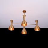 Diabolo Style Brass Mid-Century Modern Chandelier | Two-Way Ceiling Light | Customizable Pendant Lamp |  - 32238
