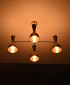 4 Arms Diabolo Style Brass Chandelier 34