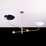 Modern Brass Chandelier | Customizable Minimalist Ceiling Light Uplighting Fixture | Handcrafted Statement Lamp - 32239