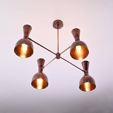 Diabolo Style Brass Mid-Century Modern Chandelier | Two-Way Ceiling Light | Customizable Pendant Lamp |  - 32240