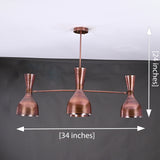 Diabolo Style Brass Mid-Century Modern Chandelier | Two-Way Ceiling Light | Customizable Pendant Lamp |  - 32240