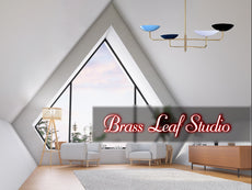 Modern Customizable Brass Chandelier – 4-Light Uplighting Ceiling Fixture - 32241