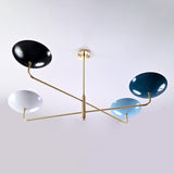 Modern Customizable Brass Chandelier – 4-Light Uplighting Ceiling Fixture - 32241